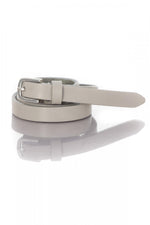 Vanzetti women's belt in light gray leather - Image n°1