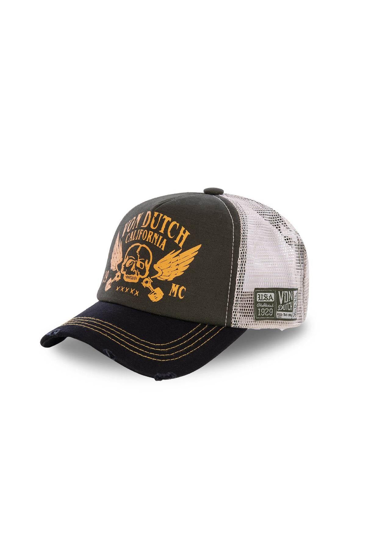 Von Dutch men's khaki and black cap - Image n°1
