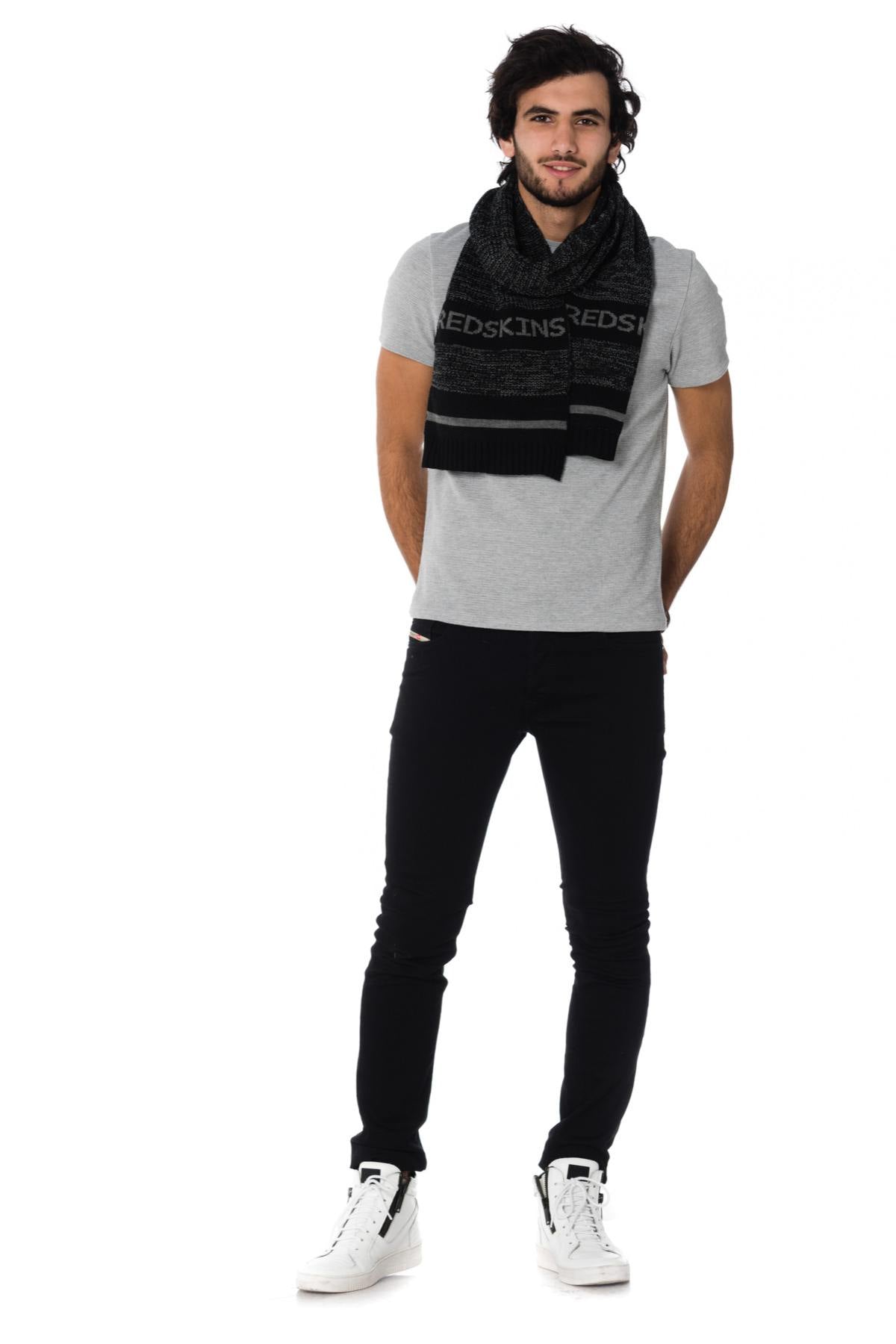Redskins men's black and gray scarf - Image n°3