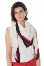 Women's tricolor scarf - Image n°1