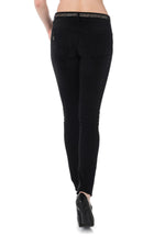 Kaporal women's black jeans with rhinestone belt - Image n°5