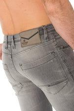 Redskins men's gray faded effect jeans - Image n°4