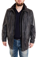 Lucina distressed buffalo leather overcoat - Image n°2