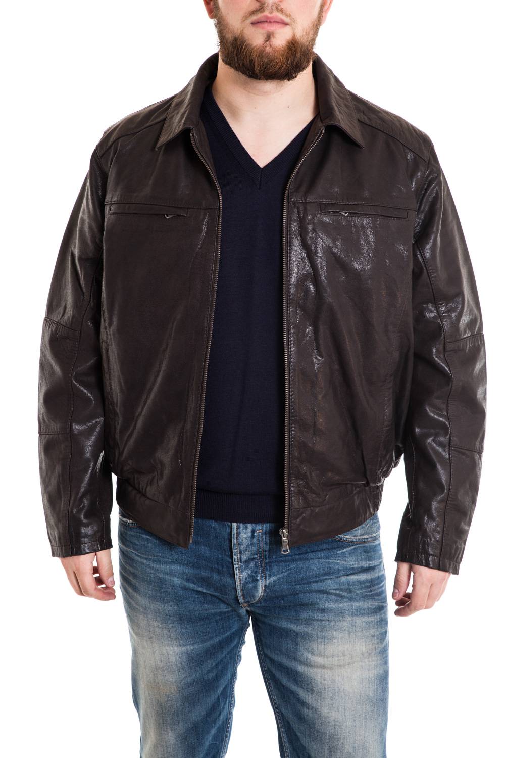 Aged buffalo leather in rich brown. Relaxed fit, timeless durability. - Image n°1