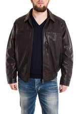 Aged buffalo leather in rich brown. Relaxed fit, timeless durability. - Image n°1