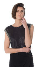 Shiny anthracite tank top - Image n°5