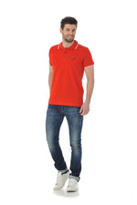 Red Redskins polo shirt with white edging - Image n°2