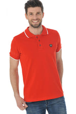 Red Redskins polo shirt with white edging - Image n°1