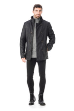 Men's coat in fur-lined lambskin - Image n°2