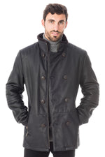Men's coat in fur-lined lambskin - Image n°3