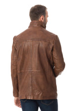 Bison lamb leather safari jacket - Image n°6