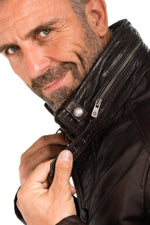 KODY 29: mid-length lambskin coat with detachable vegan-fur collar. - Image n°6
