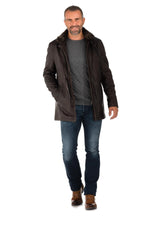 KODY 29: mid-length lambskin coat with detachable vegan-fur collar. - Image n°7