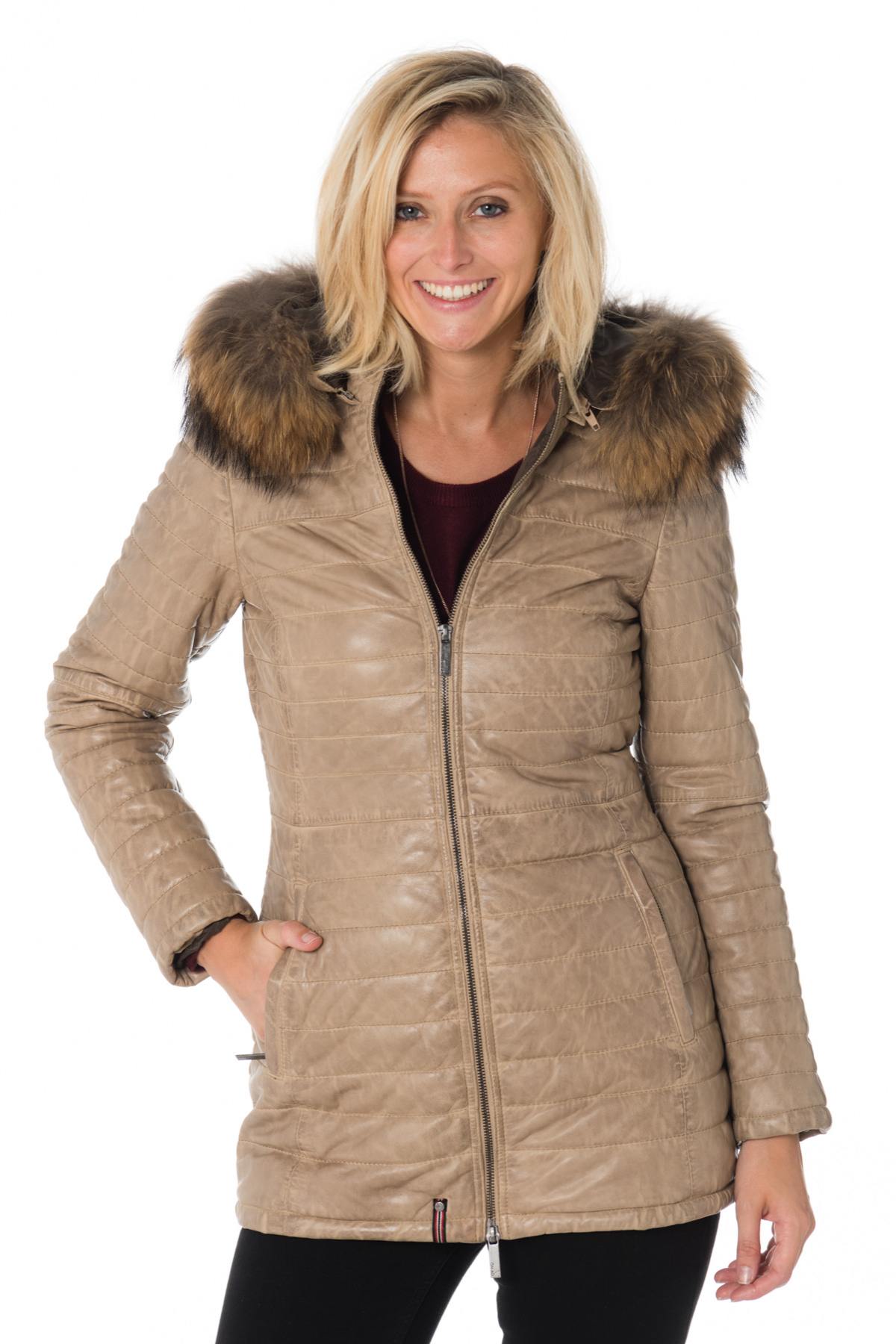 Oakwood POPPING (removable raccoon fur) Cognac Oakwood POPPING (removable raccoon fur) Cognac
