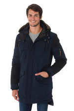 Redskins men's navy blue and black parka - Image n°1