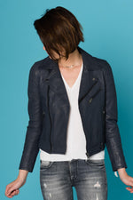 Women's Biker Jacket with fluorescent stars Cityzen - Image n°4