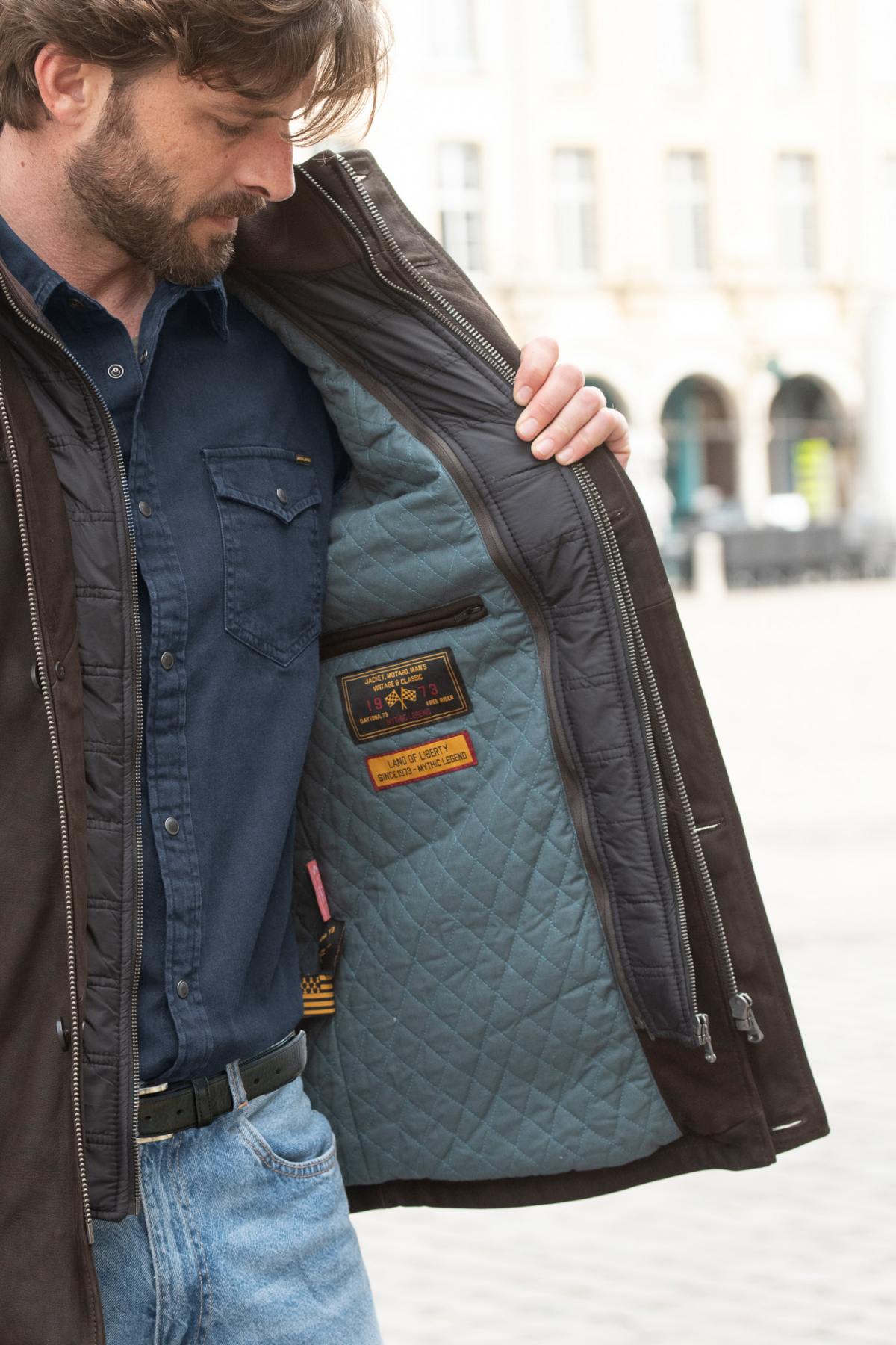  Brown cowhide leather jacket - Image n°3