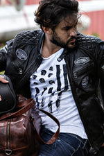 Walker Sheep Atlas: black lambskin, quilted shoulders, zipped details. - Image n°9