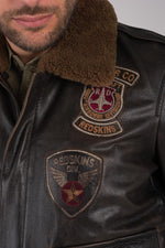 aviator type jacket in cowhide leather - Image n°8