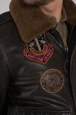 aviator type jacket in cowhide leather - Image n°9