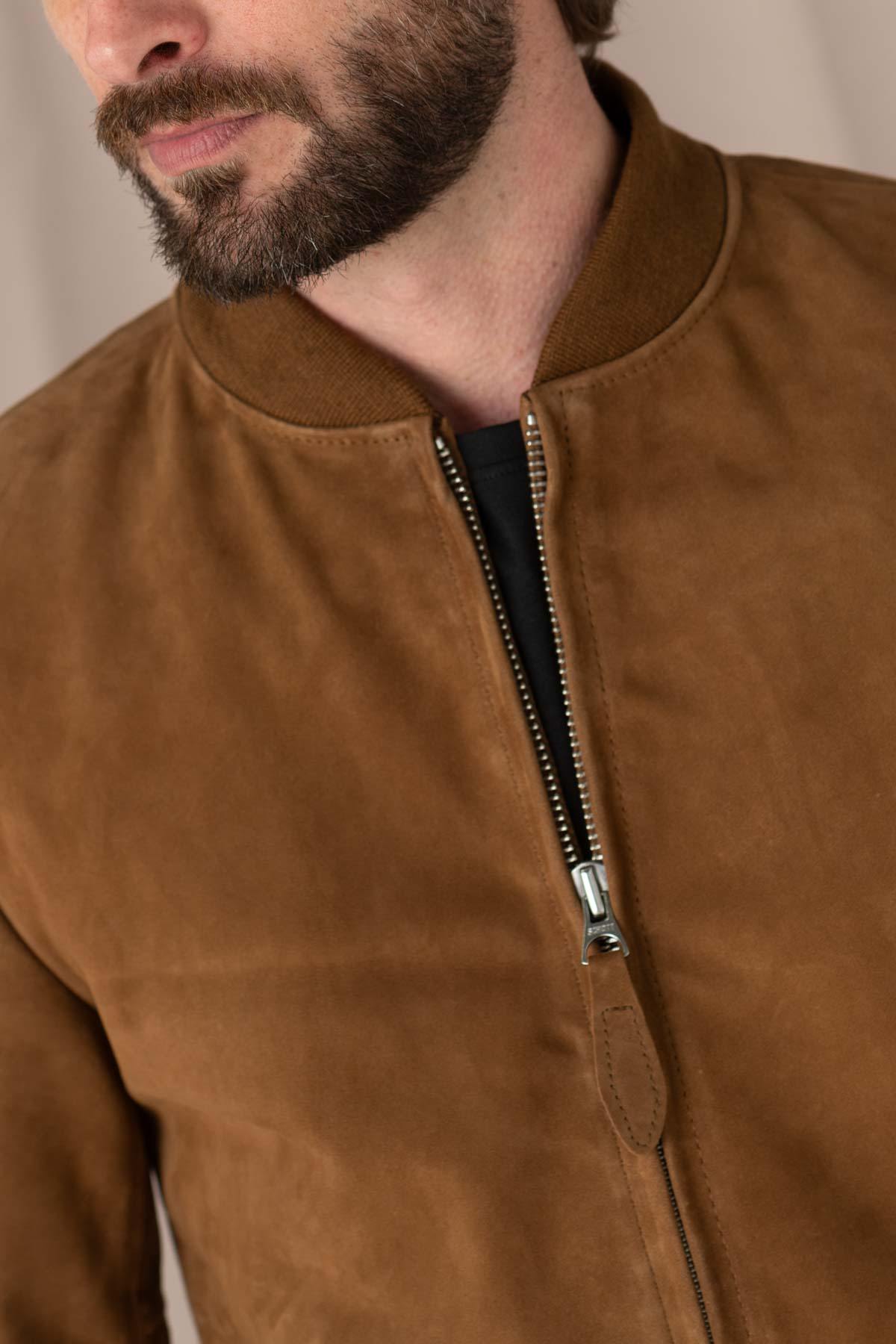 Schott LC300 Rust: soft goatskin bomber in warm rust tones. - Image n°3