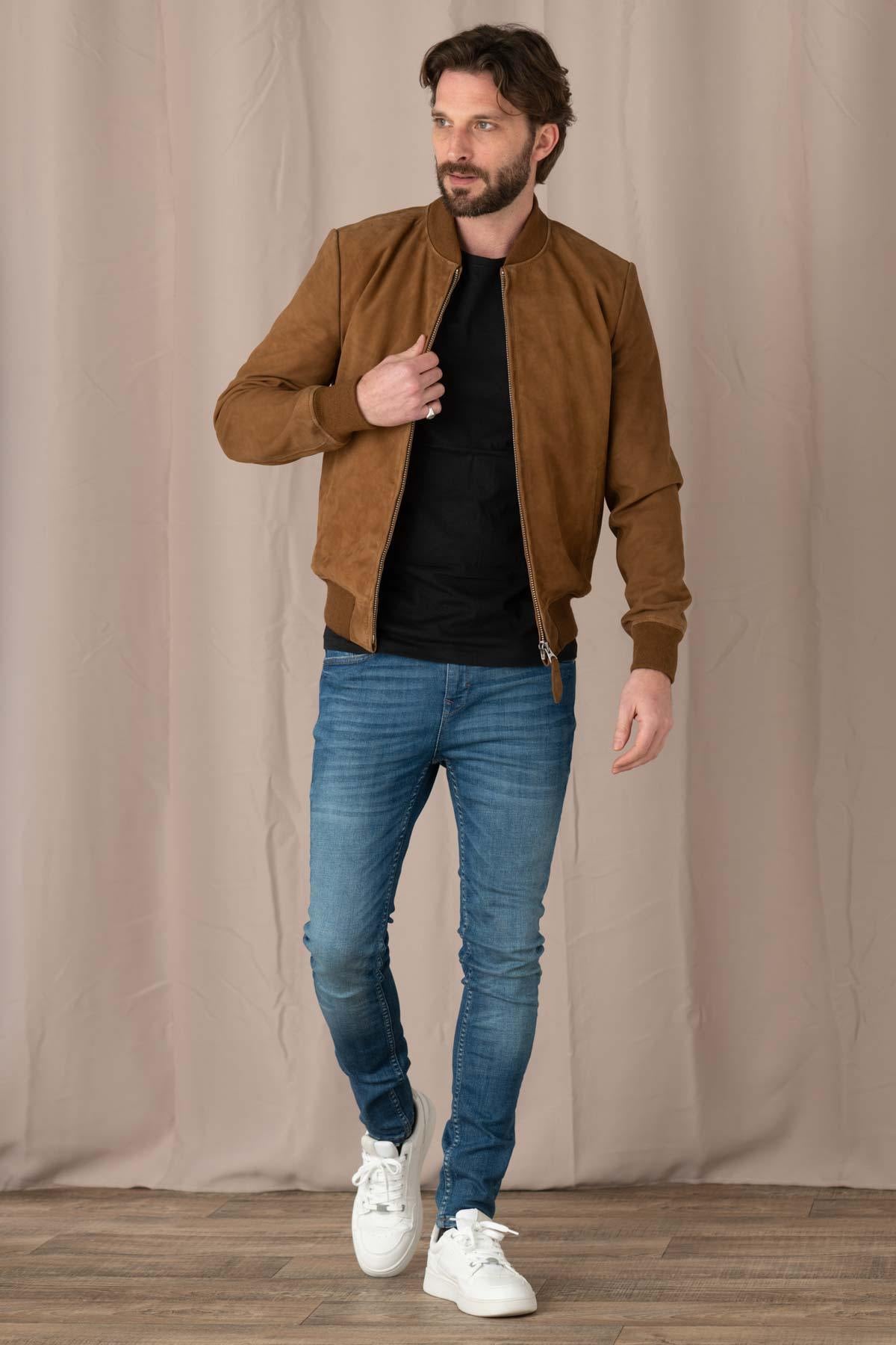 Schott LC300 Rust: soft goatskin bomber in warm rust tones. - Image n°2