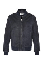 A goatskin jacket with suede finish, teddy collar, and ribbed details. - Image n°6