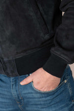 A goatskin jacket with suede finish, teddy collar, and ribbed details. - Image n°5