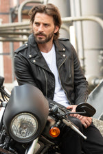 Schott's 626VN: slim-fit Perfecto in hand-aged vachetta leather. - Image n°1