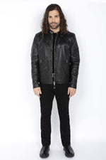 Schott's LC949D Black: a lambskin café racer, sleek and built to last. - Image n°3