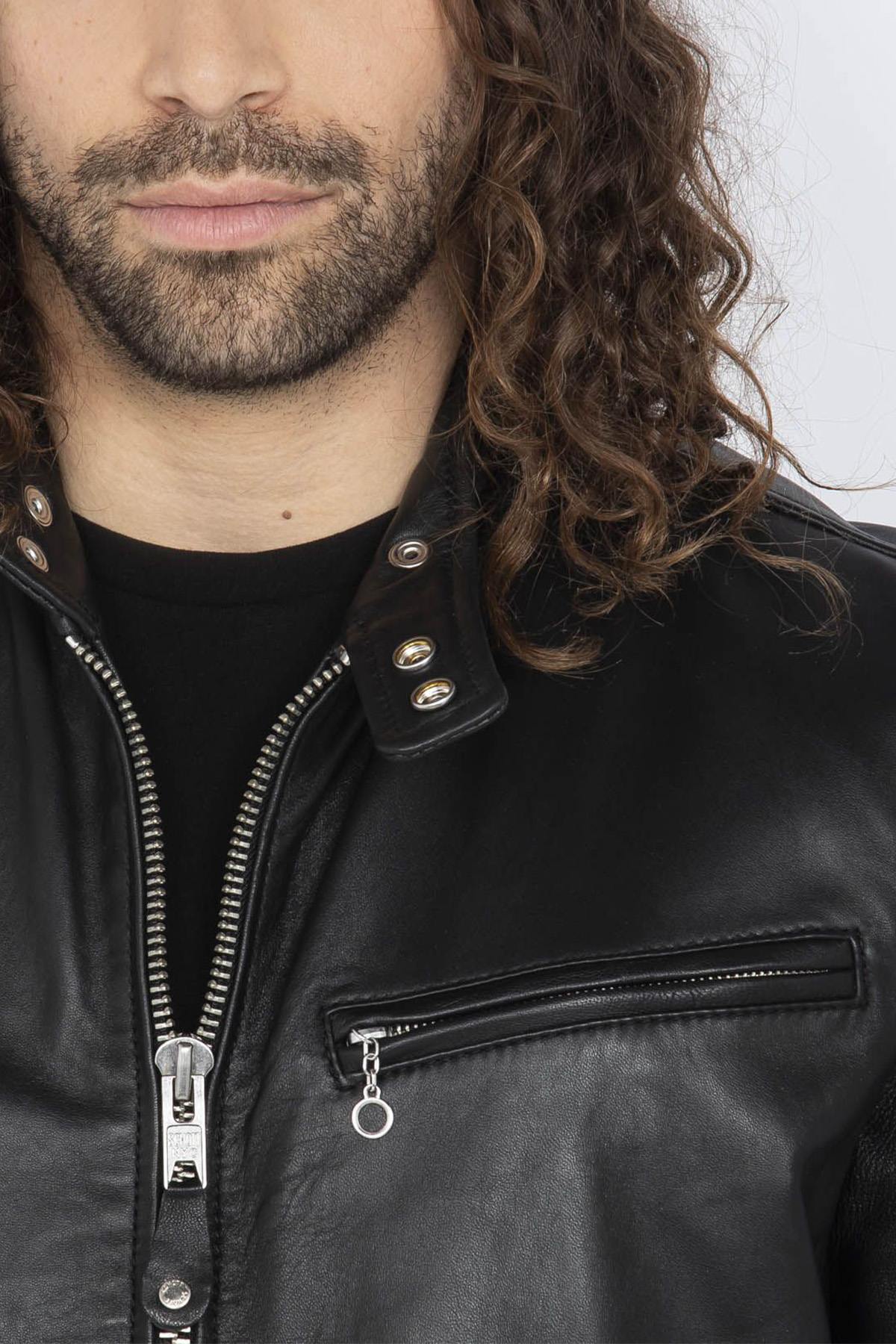 Schott's LC949D Black: a lambskin café racer, sleek and built to last. - Image n°7