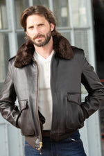 The Schott 184SM Brown A-2 jacket in supple cowhide. Made in the USA. - Image n°11