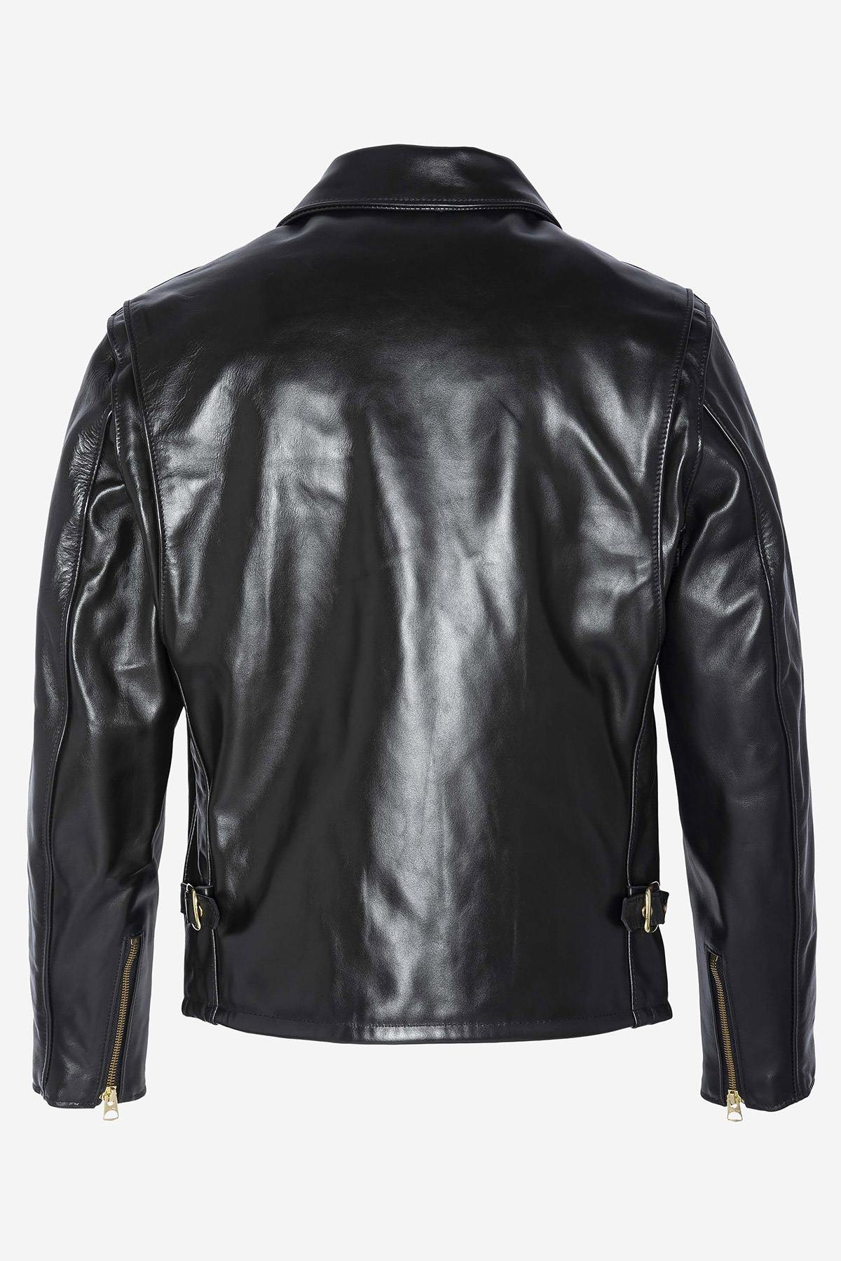 Schott 689H: glossy horsehide, aged brass, and a vintage biker cut. - Image n°7