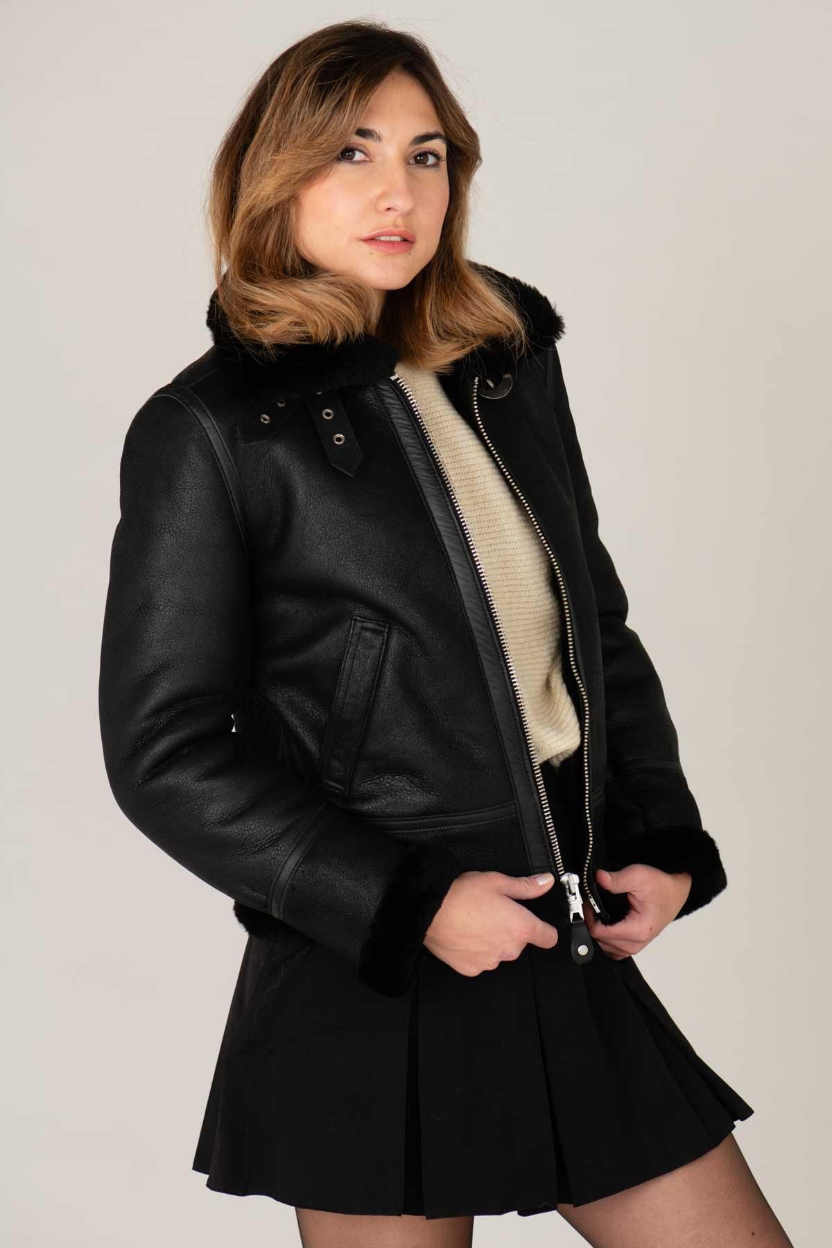 Schott's double-face sheepskin B-3 bomber-warm, durable, timeless. - Image n°9