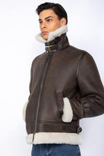 Schott's heavyweight shearling bomber, inspired by WWII aviators. - Image n°6