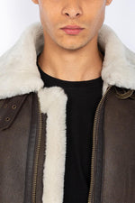 Schott's heavyweight shearling bomber, inspired by WWII aviators. - Image n°5