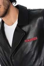 Patched vintage rock Biker Jacket - Image n°7