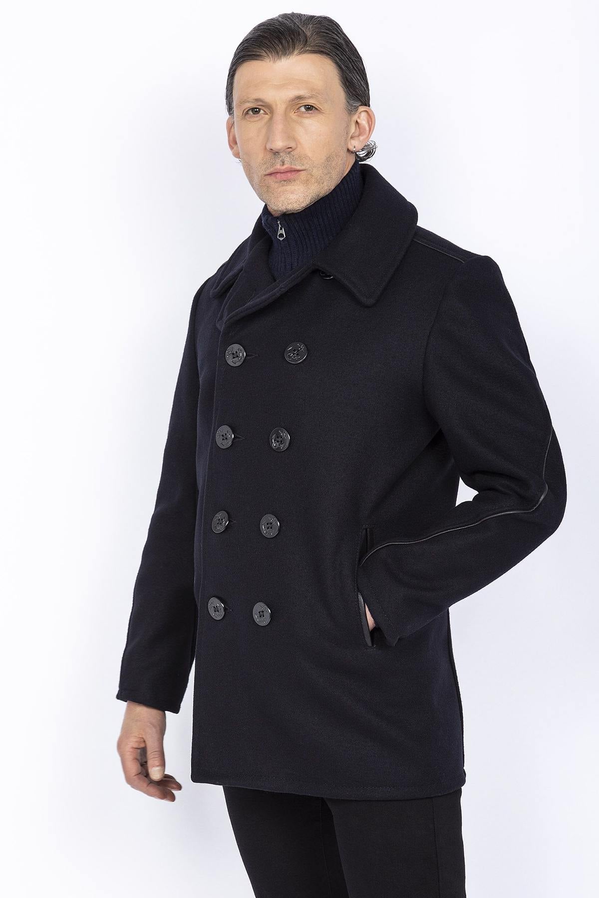 SCHOTT men's updated wool pea coat - Image n°4
