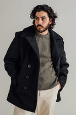 Genuine SCHOTT navy men's pea coat - Image n°6