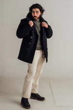 Genuine SCHOTT navy men's pea coat - Image n°5