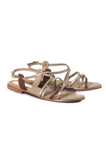 Tan/gold women's shoes - Image n°1