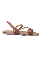 Women's summer tan sandals - Image n°2
