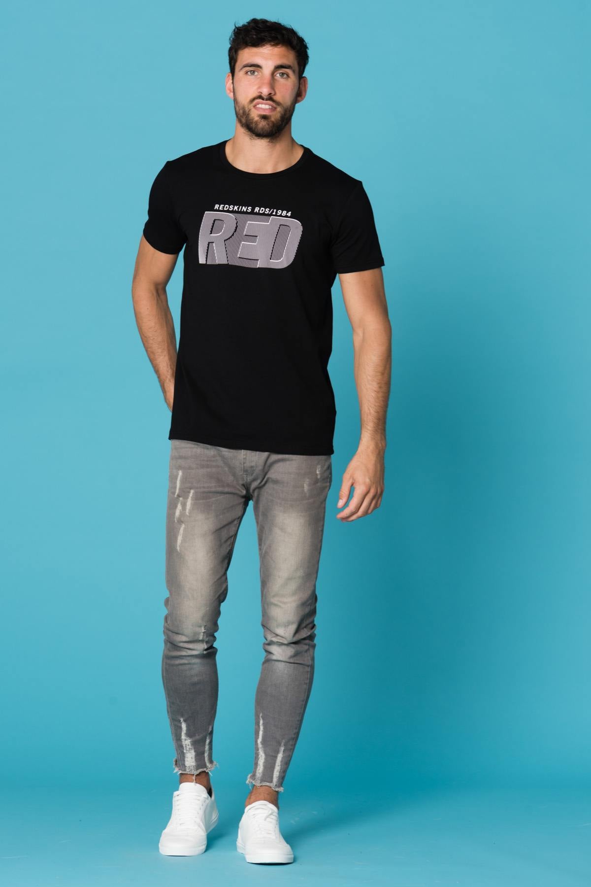 Black round neck t-shirt - Image n°2