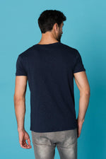 Men's indigo t-shirt - Image n°3