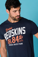 Men's indigo t-shirt - Image n°4