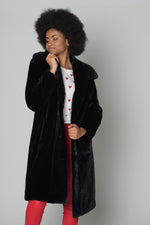 Long faux fur jacket - Image n°3