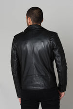 Redskins men's black leather Biker Jacket - Image n°8