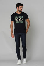 Black cotton t-shirt - Image n°2