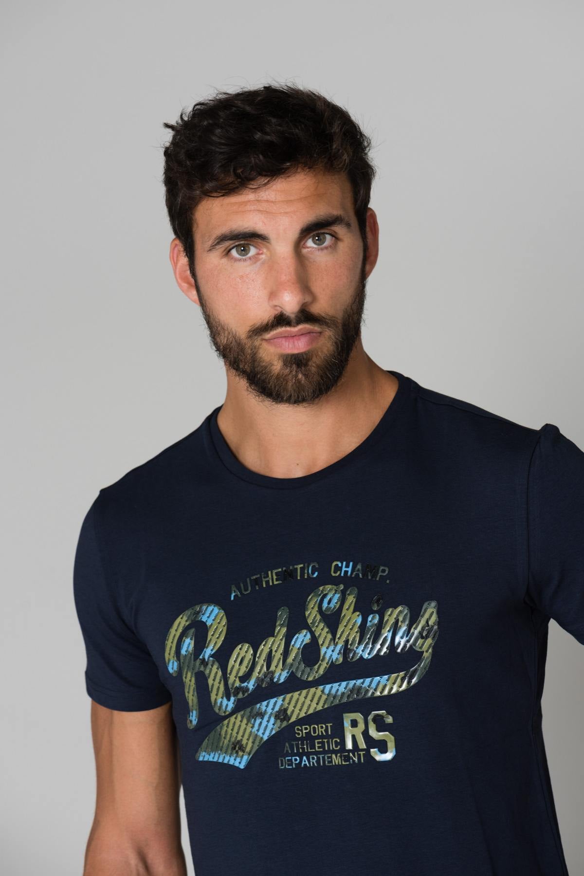  Navy blue cotton t-shirt - Image n°3