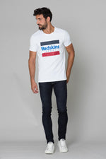 white men's t-shirt with torso print - Image n°2